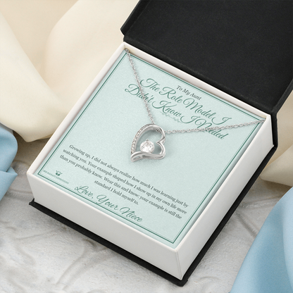 The Role Model I Didn't Know I Needed - Forever Love Necklace for Aunt