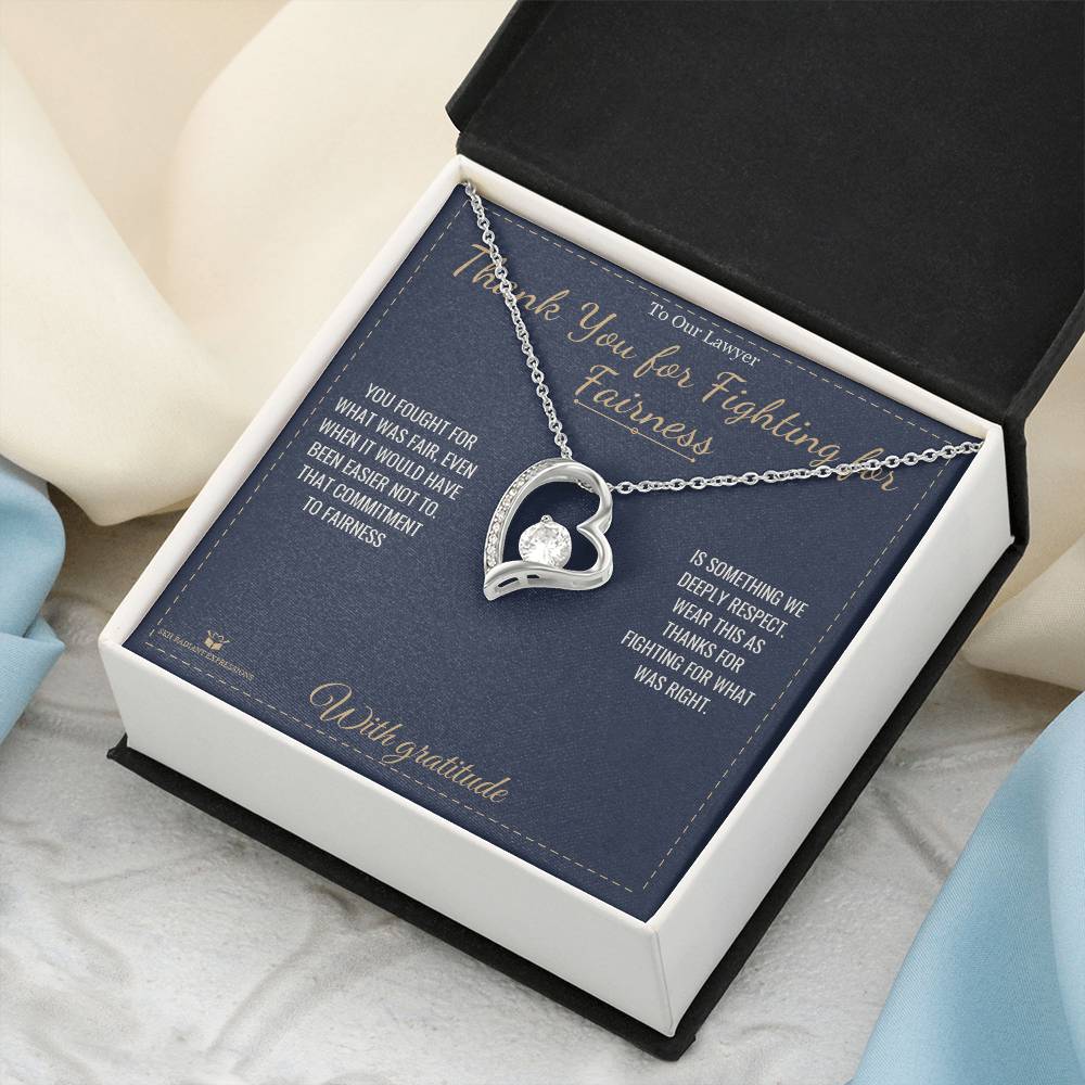 Thank You for Fighting for Fairness - Forever Love Necklace for Lawyer