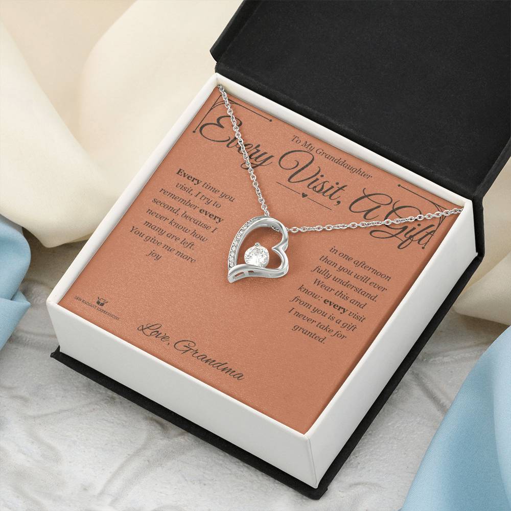 Every Visit, A Gift - Forever Love Necklace for Granddaughter