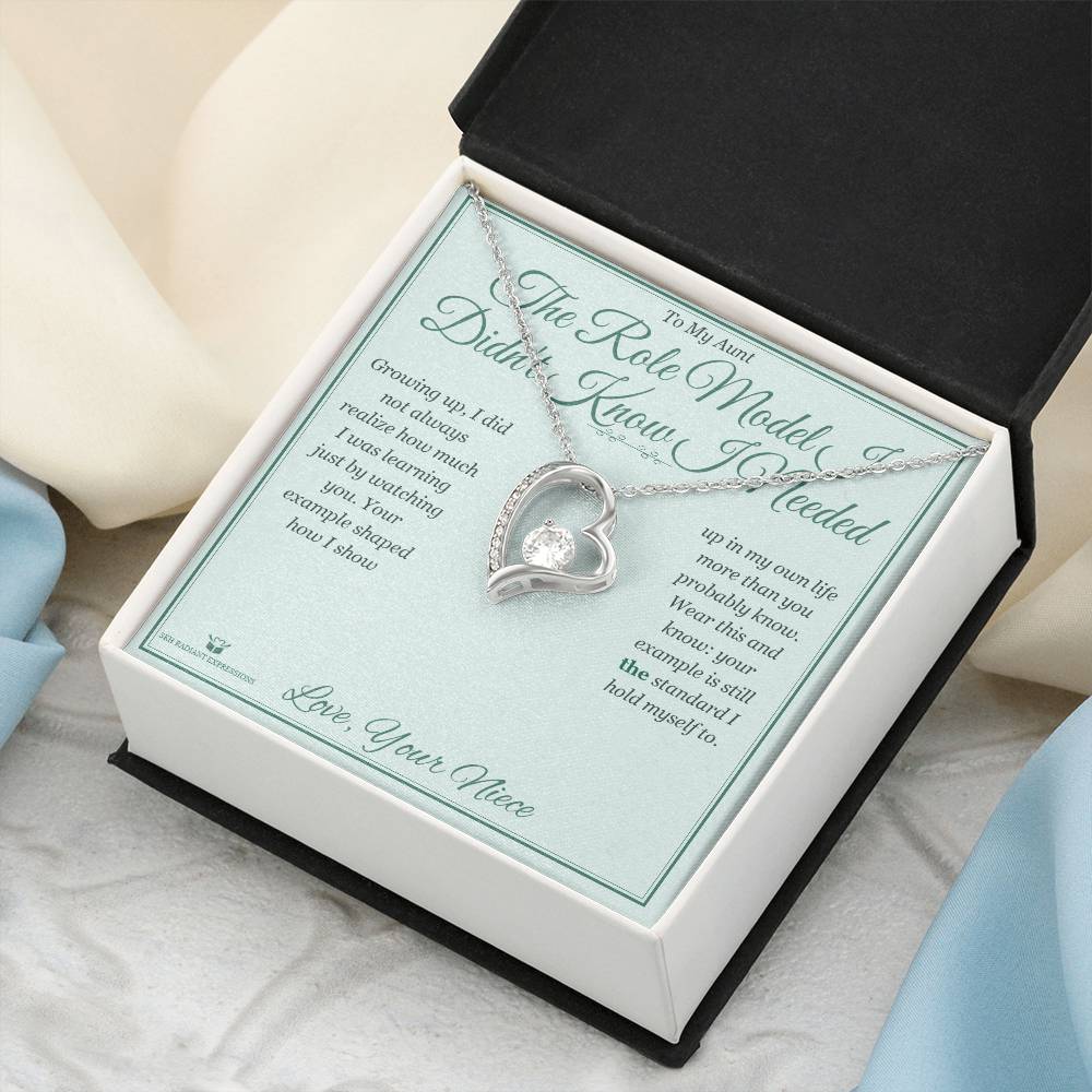 The Role Model I Didn't Know I Needed - Forever Love Necklace for Aunt