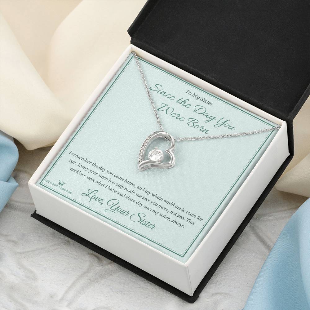Since the Day You Were Born - Forever Love Necklace for Sister