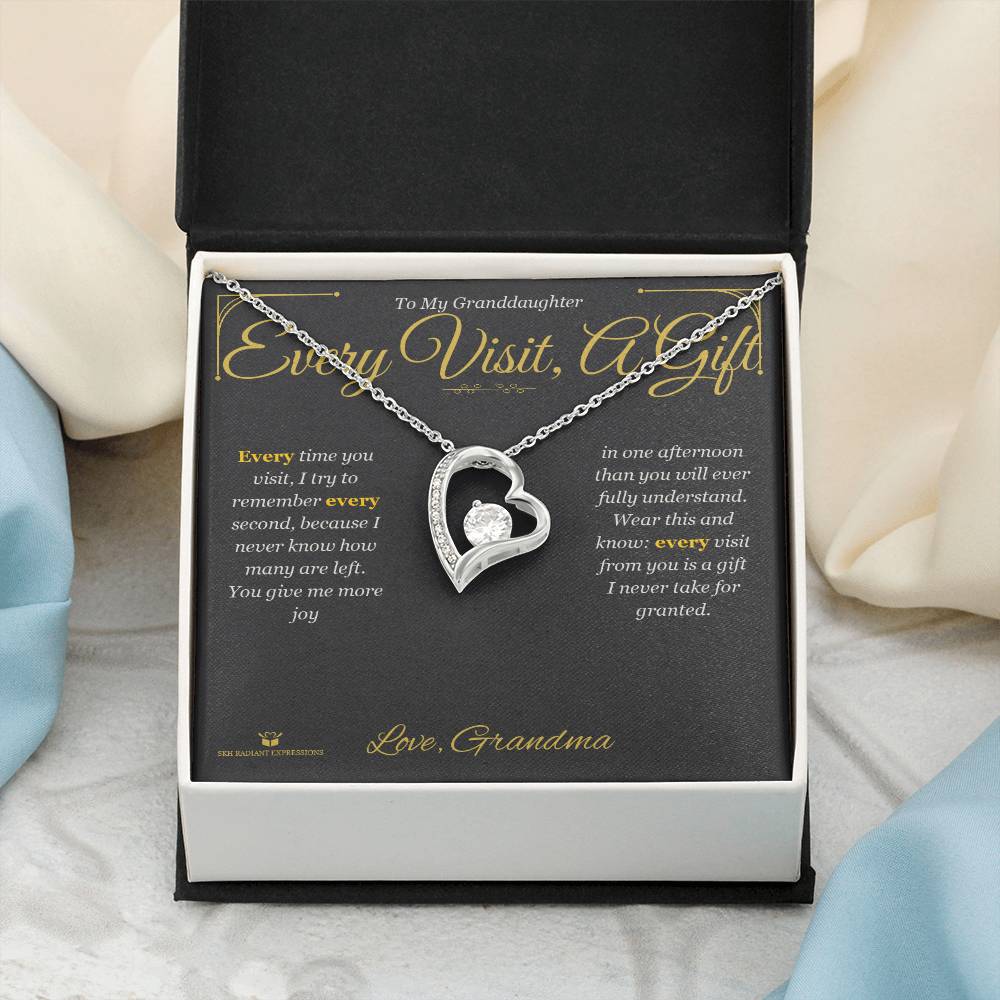 Every Visit, A Gift - Forever Love Necklace for Granddaughter