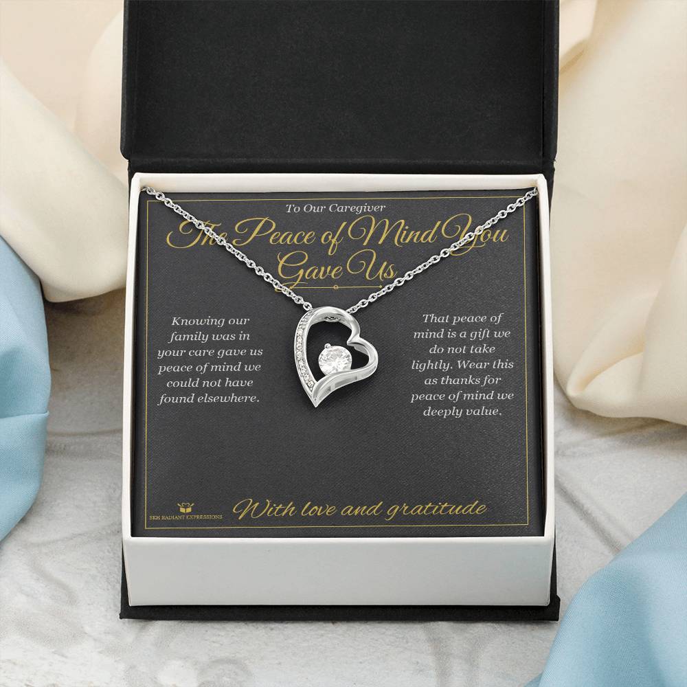 The Peace of Mind You Gave Us - Forever Love Necklace for Caregiver