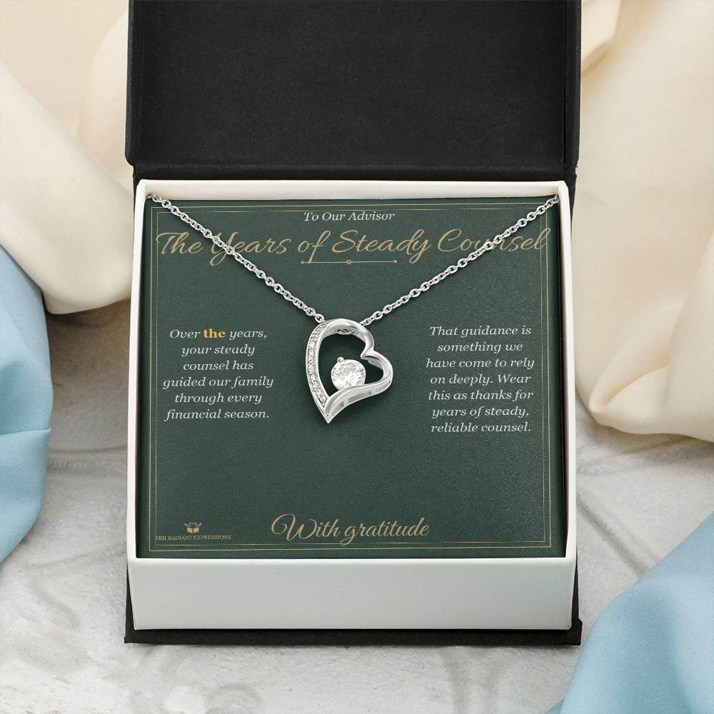 The Years of Steady Counsel - Forever Love Necklace for Advisor
