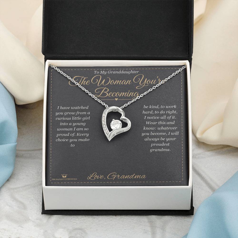 The Woman You're Becoming - Forever Love Necklace for Granddaughter