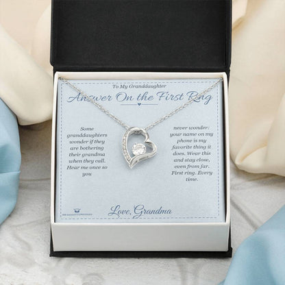 Answer On the First Ring - Forever Love Necklace for Granddaughter