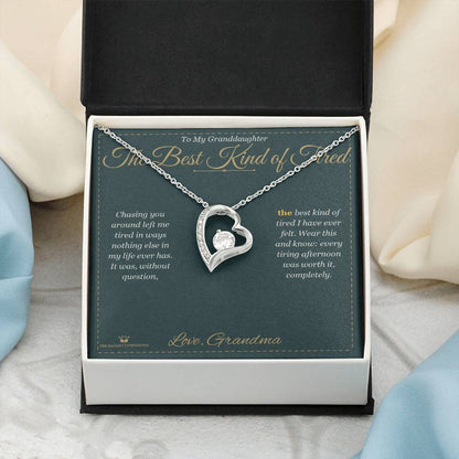 The Best Kind of Tired - Forever Love Necklace for Granddaughter