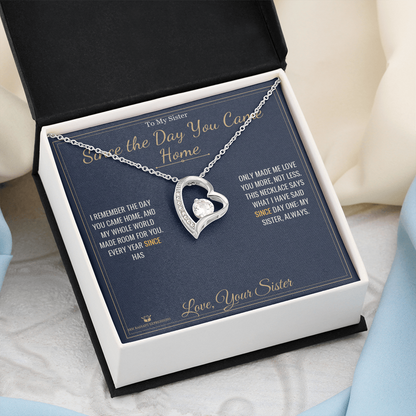 Since the Day You Came Home - Forever Love Necklace for Sister