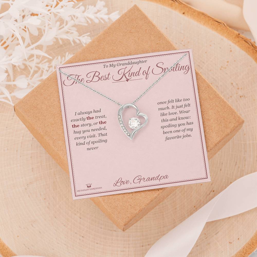 The Best Kind of Spoiling - Forever Love Necklace for Granddaughter