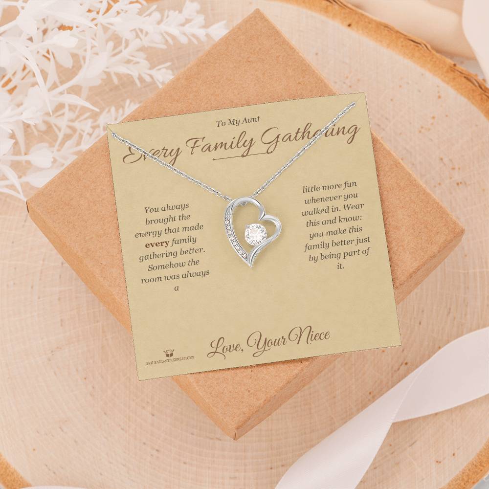Every Family Gathering - Forever Love Necklace for Aunt