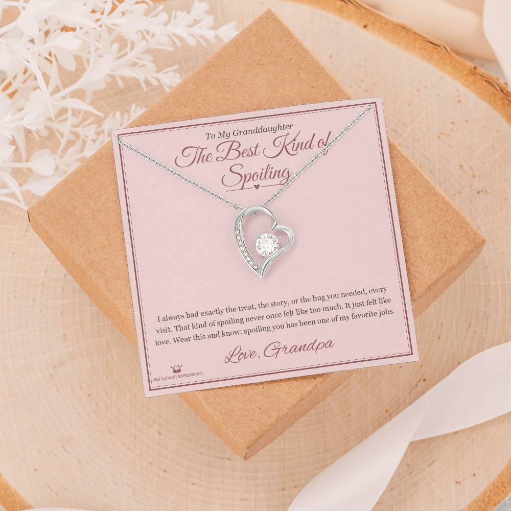 The Best Kind of Spoiling - Forever Love Necklace for Granddaughter