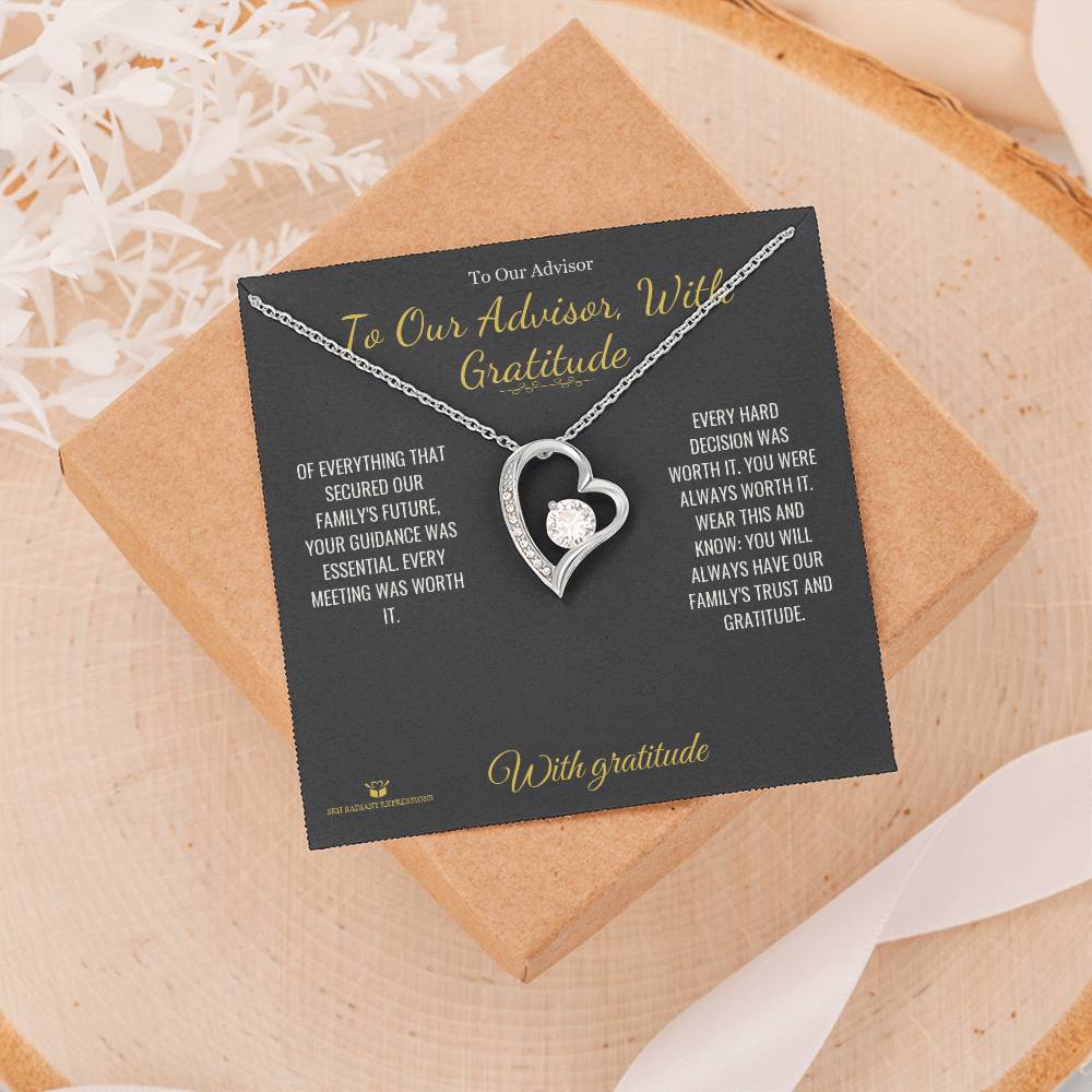 To Our Advisor, With Gratitude - Forever Love Necklace for Advisor