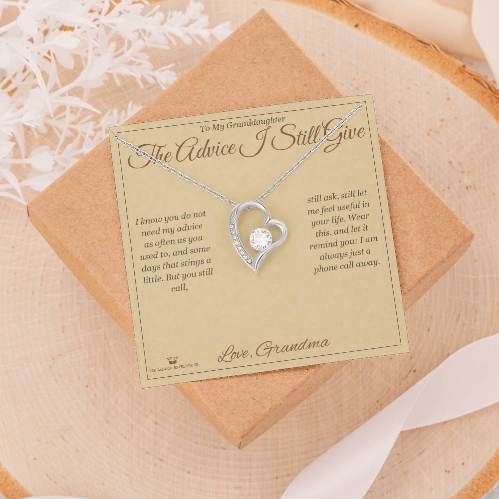 The Advice I Still Give - Forever Love Necklace for Granddaughter