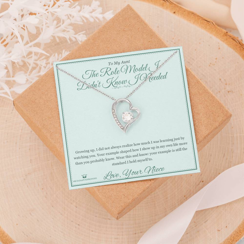 The Role Model I Didn't Know I Needed - Forever Love Necklace for Aunt