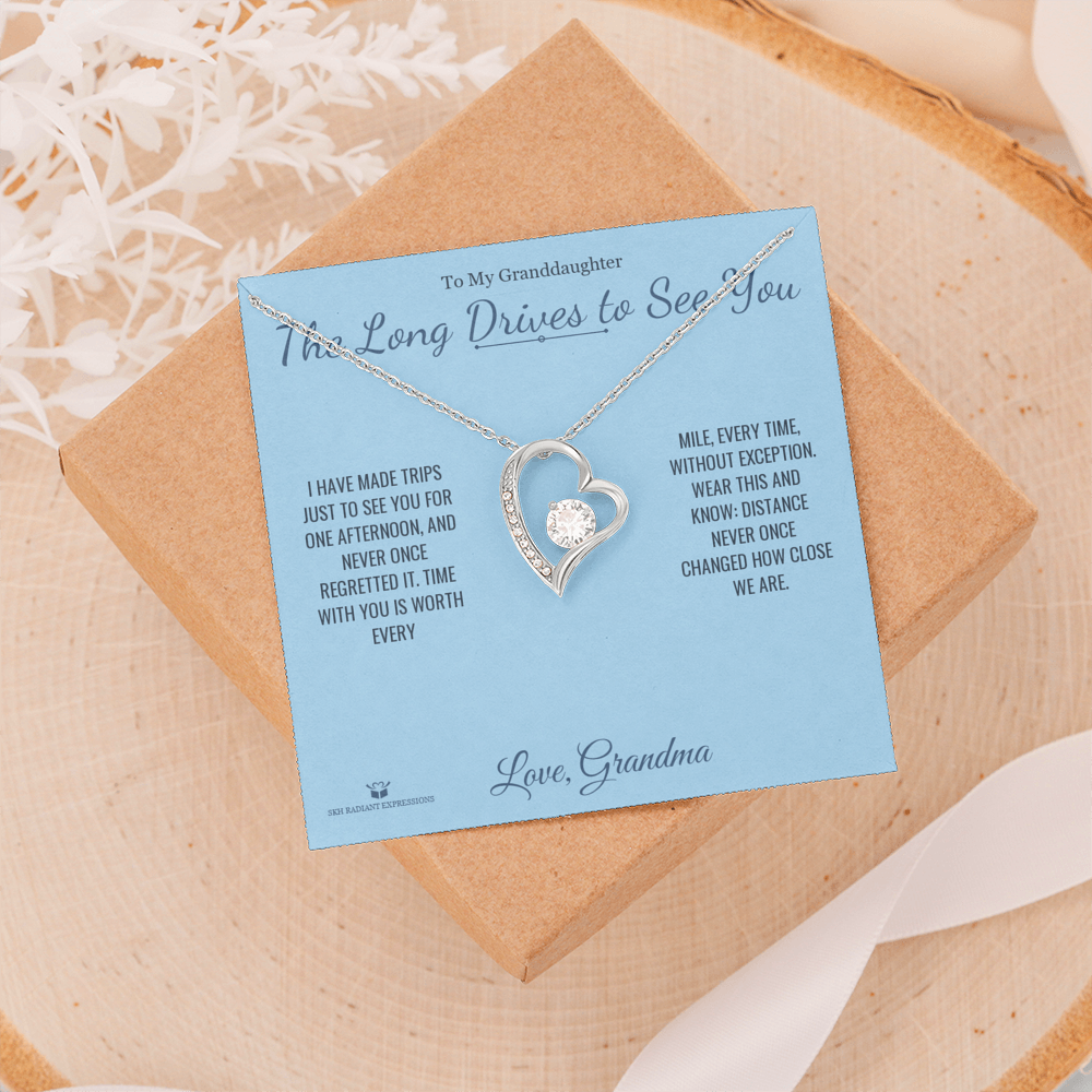 The Long Drives to See You - Forever Love Necklace for Granddaughter