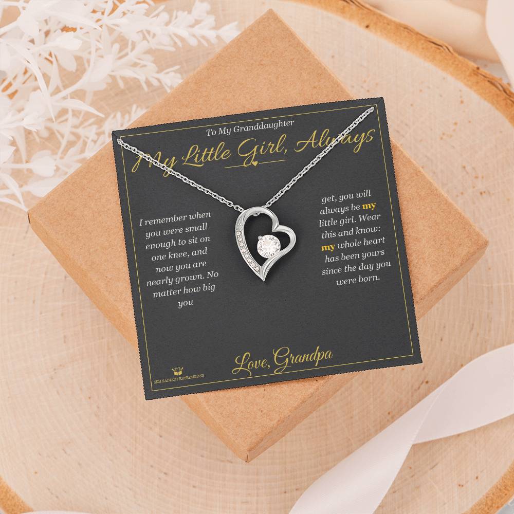 My Little Girl, Always - Forever Love Necklace for Granddaughter