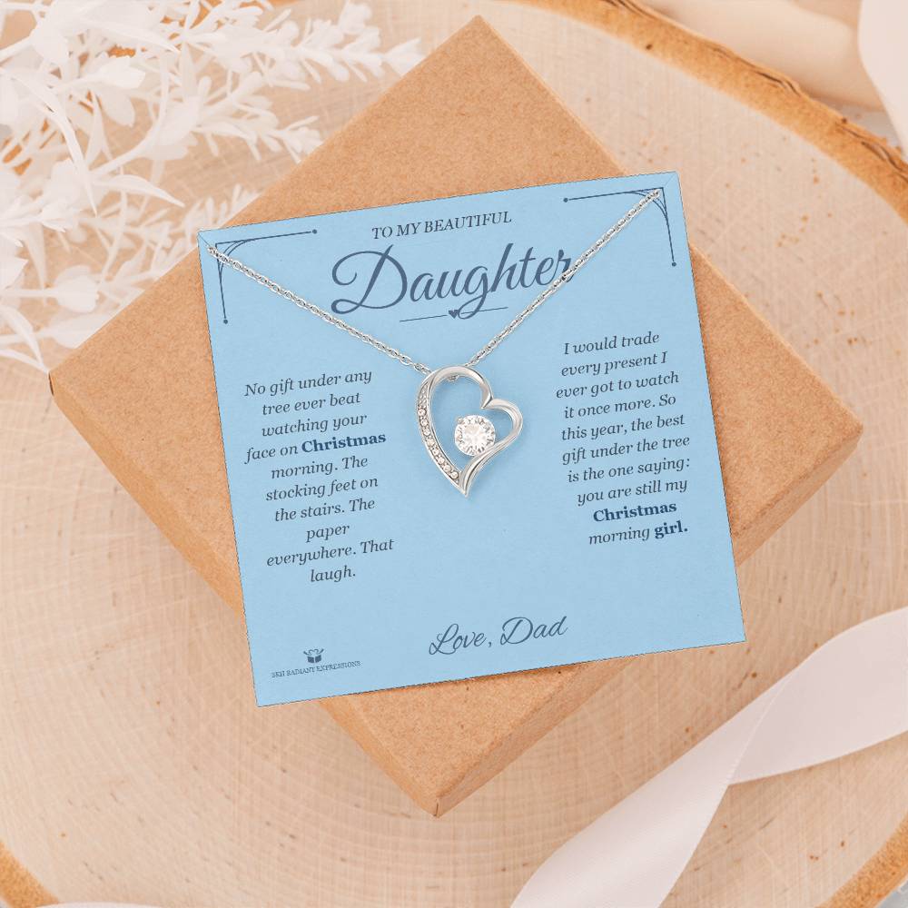 Christmas Morning Girl - Forever Love Necklace for Daughter