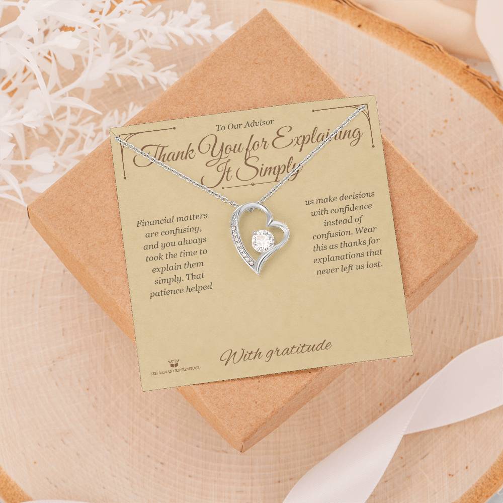 Thank You for Explaining It Simply - Forever Love Necklace for Advisor