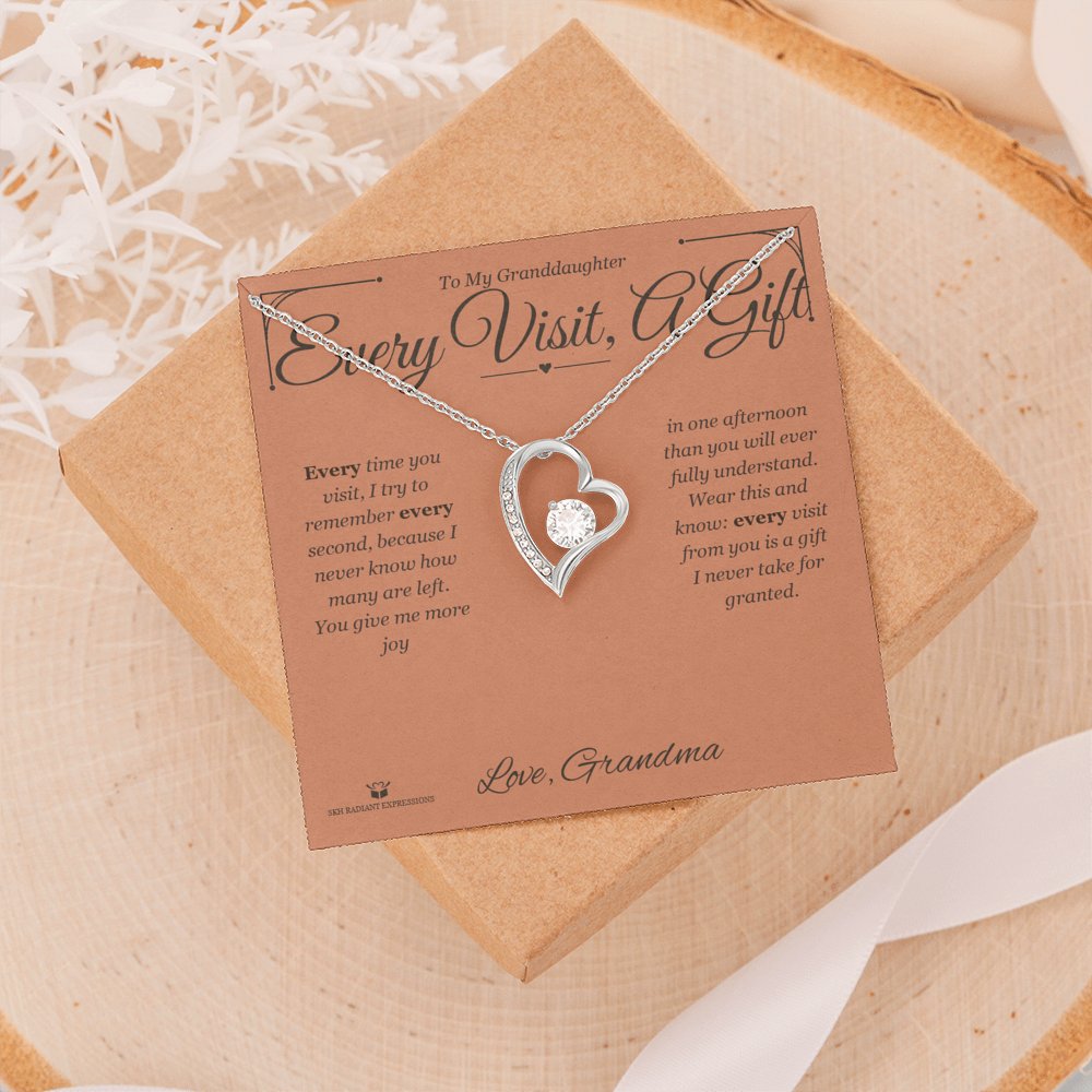 Every Visit, A Gift - Forever Love Necklace for Granddaughter