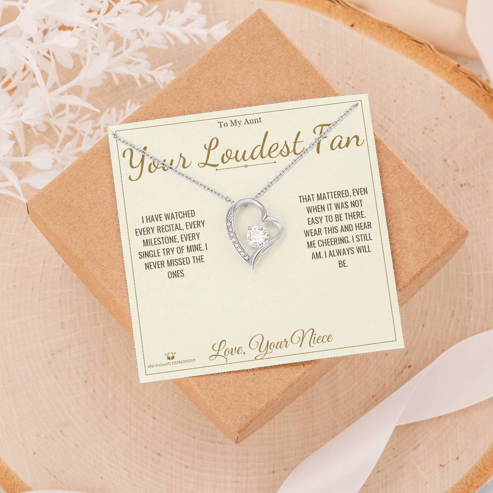 Your Loudest Fan - Forever Love Necklace for Aunt