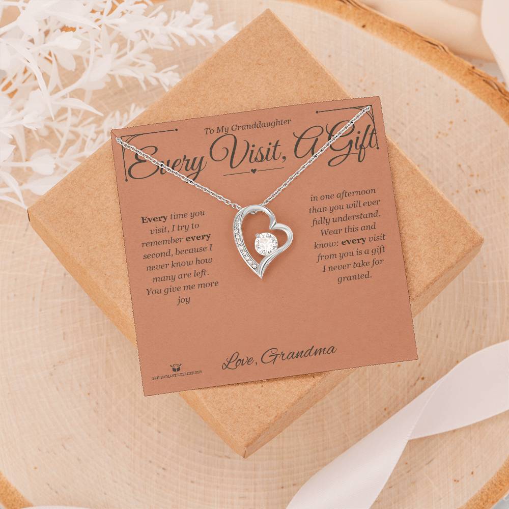 Every Visit, A Gift - Forever Love Necklace for Granddaughter