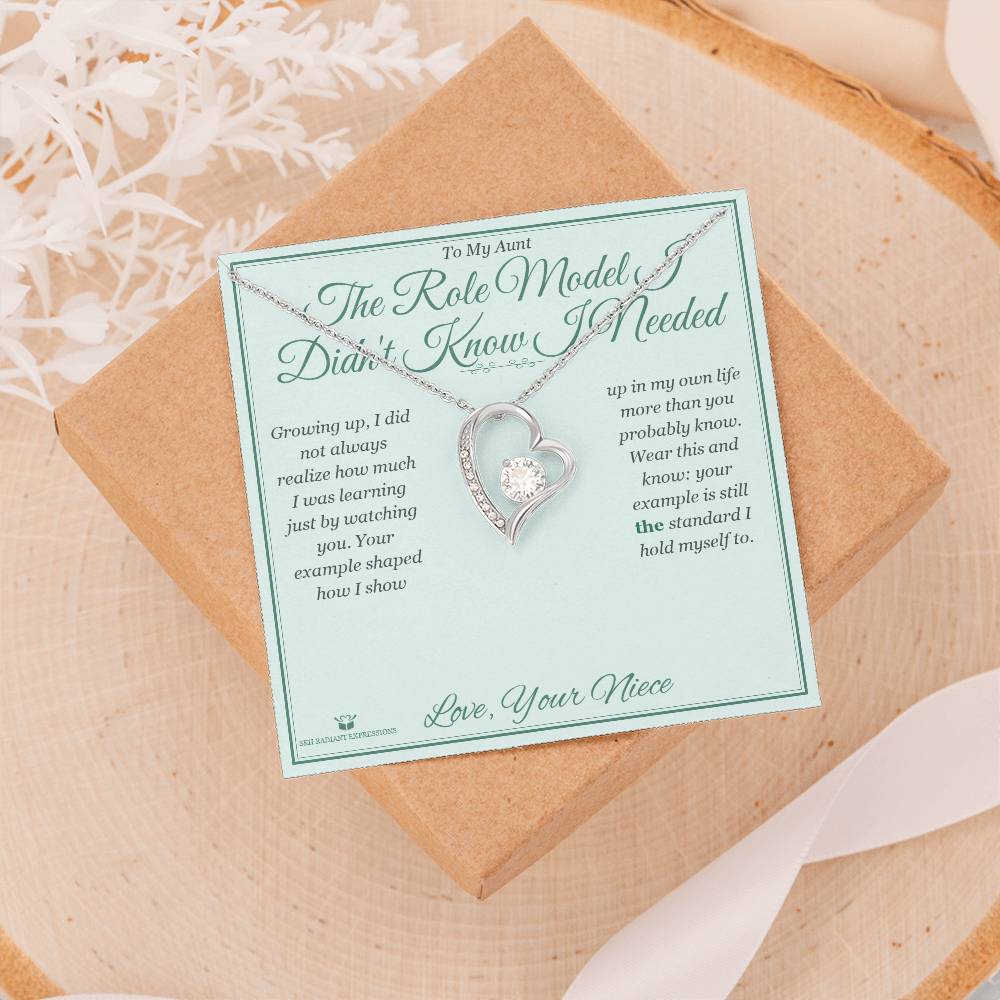 The Role Model I Didn't Know I Needed - Forever Love Necklace for Aunt