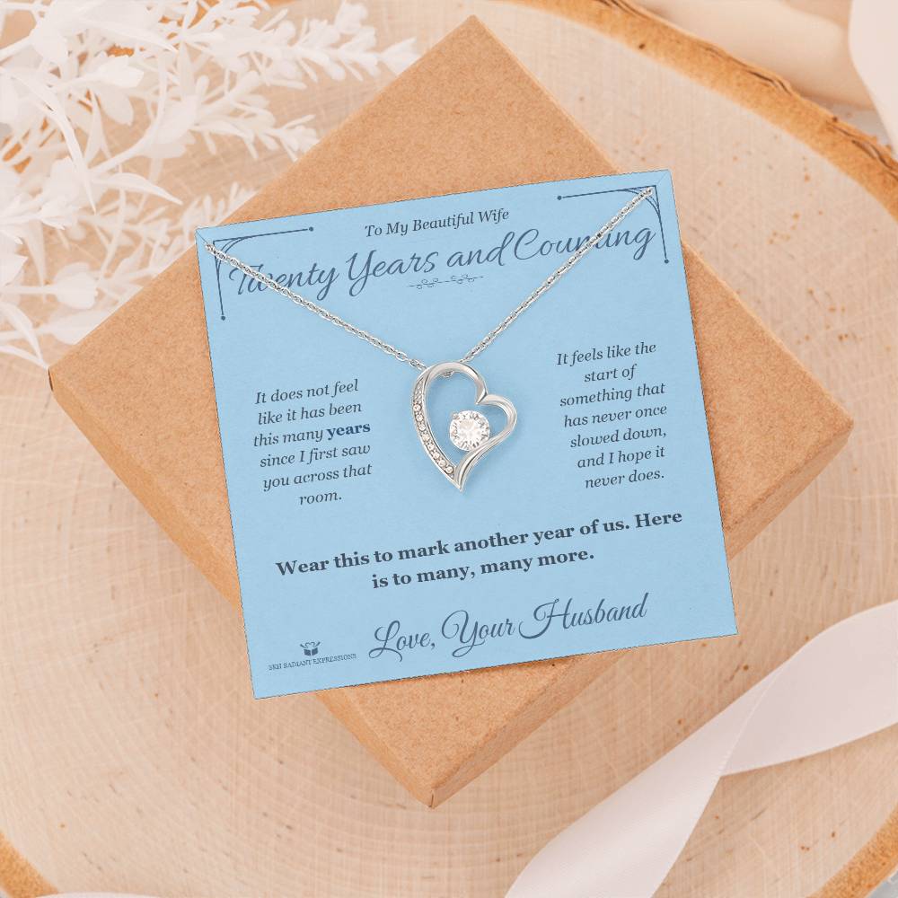 Twenty Years and Counting - Forever Love Necklace for Wife
