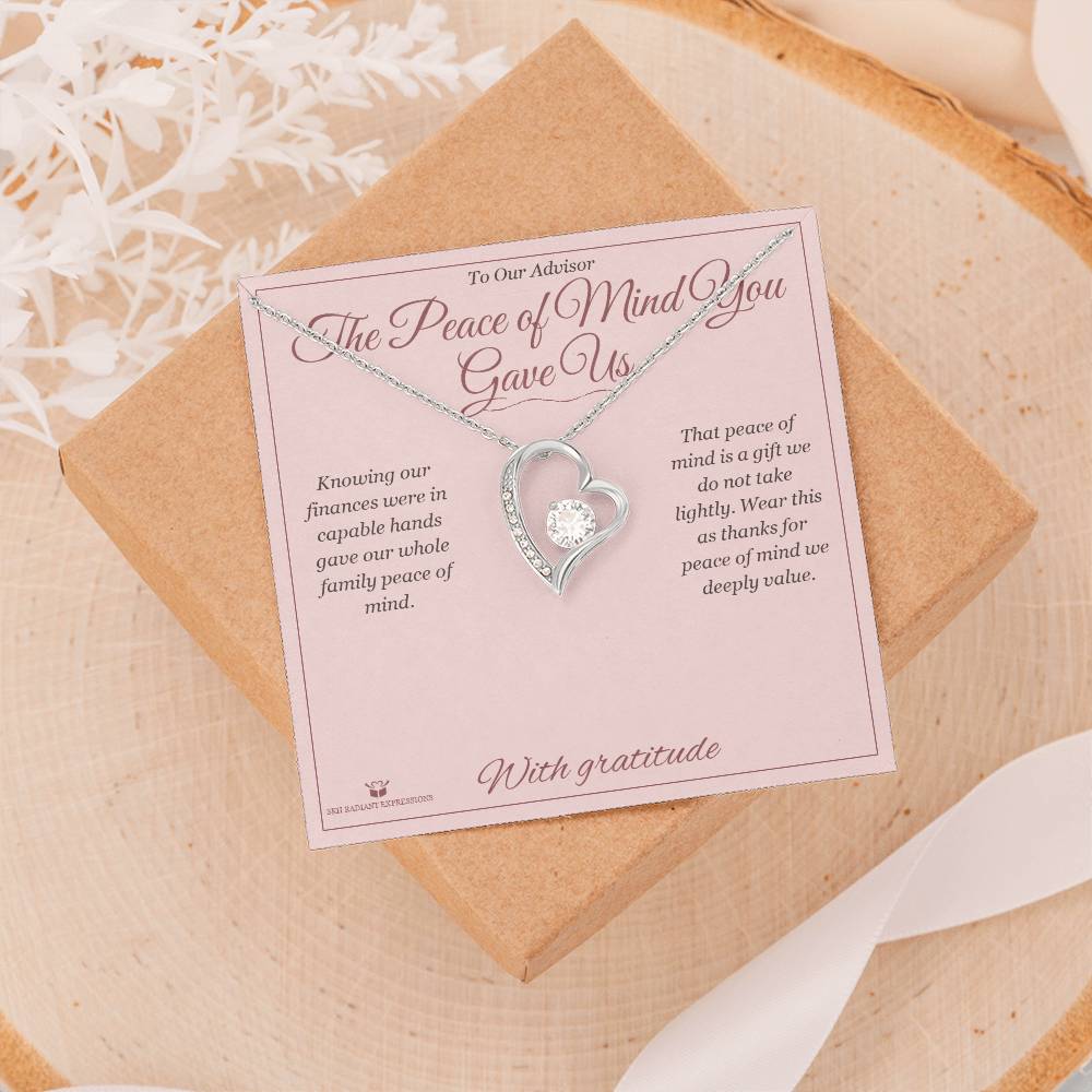 The Peace of Mind You Gave Us - Forever Love Necklace for Advisor