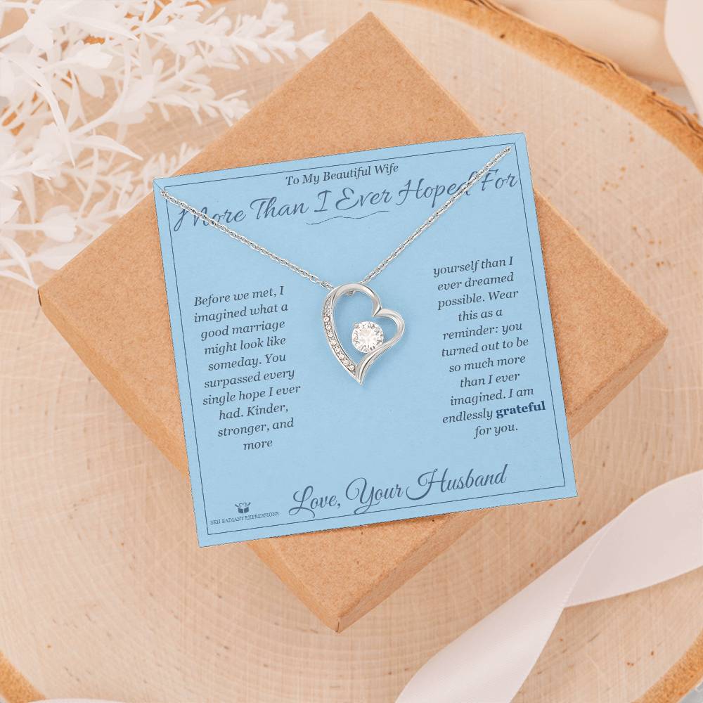 More Than I Ever Hoped For - Forever Love Necklace for Wife