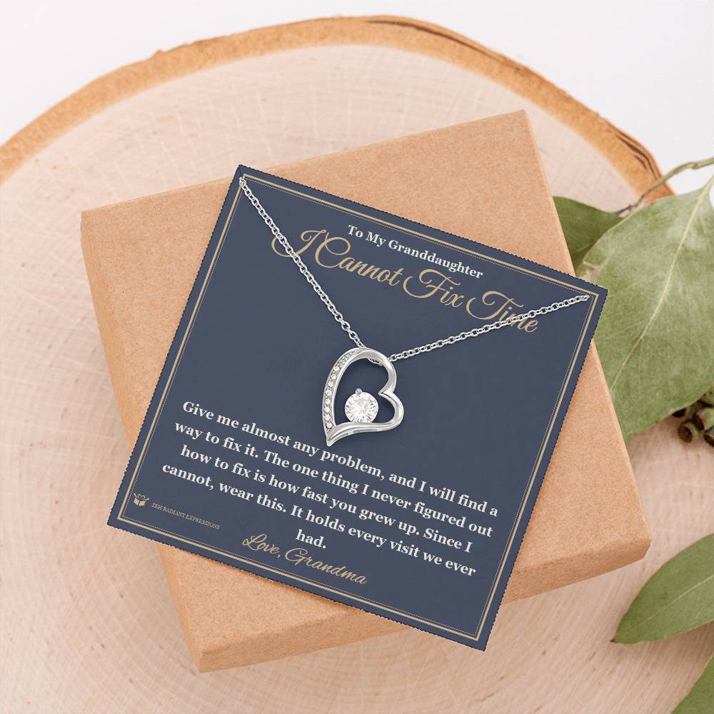 I Cannot Fix Time - Forever Love Necklace for Granddaughter