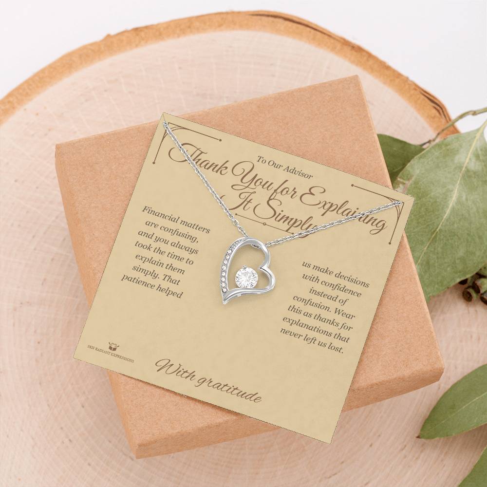 Thank You for Explaining It Simply - Forever Love Necklace for Advisor