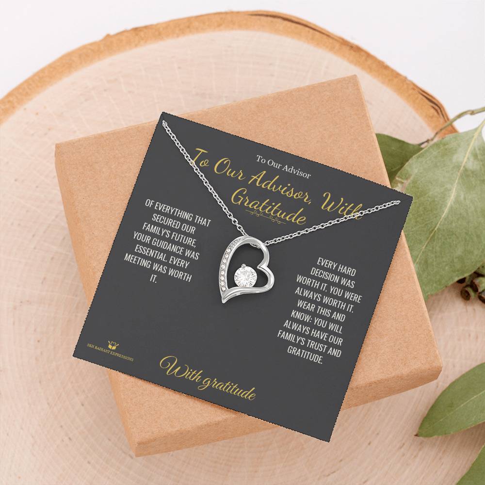To Our Advisor, With Gratitude - Forever Love Necklace for Advisor