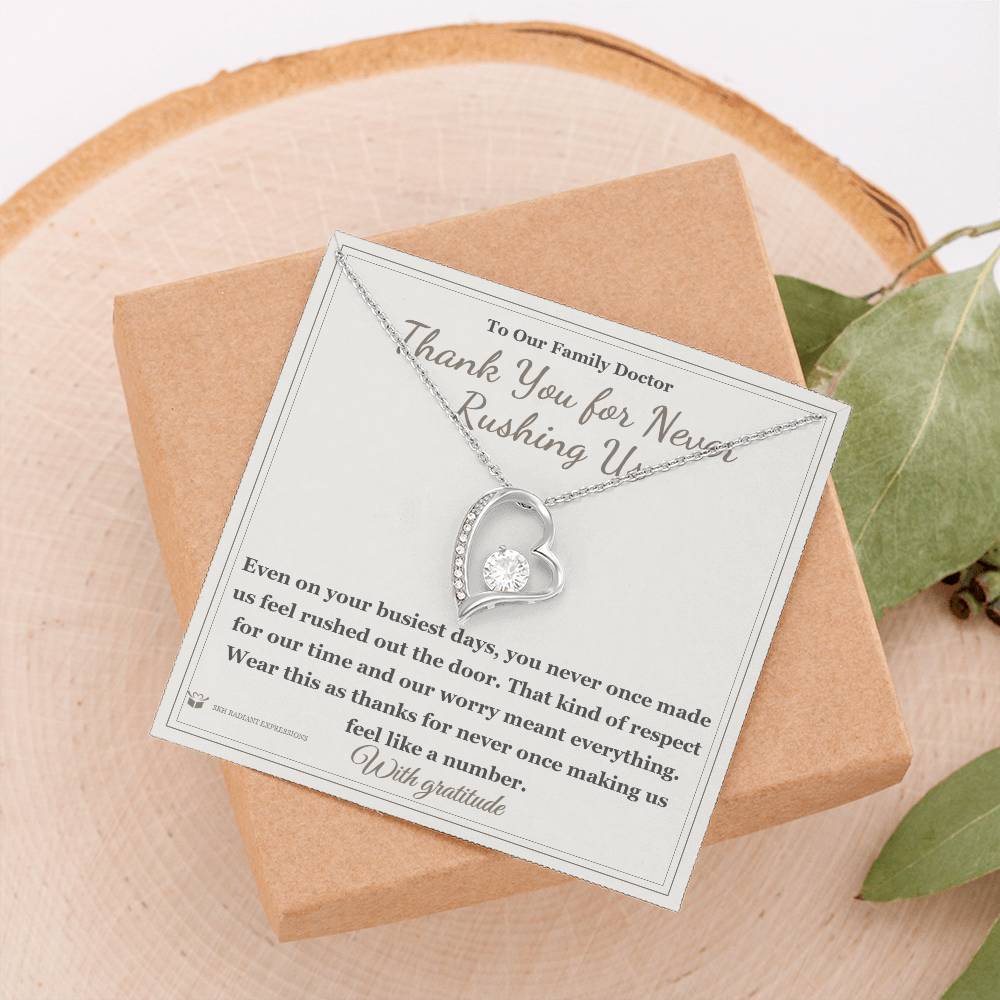 Thank You for Never Rushing Us - Forever Love Necklace for Doctor