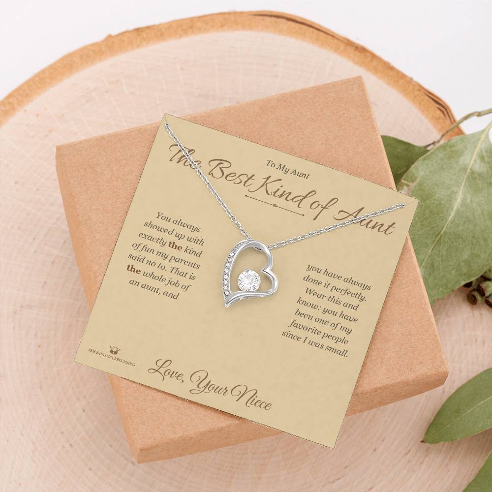 The Best Kind of Aunt - Forever Love Necklace for Aunt