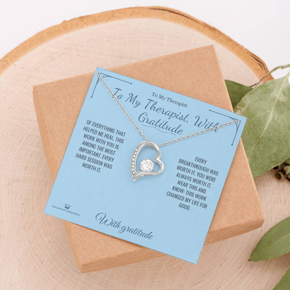 To My Therapist, With Gratitude - Forever Love Necklace for Therapist