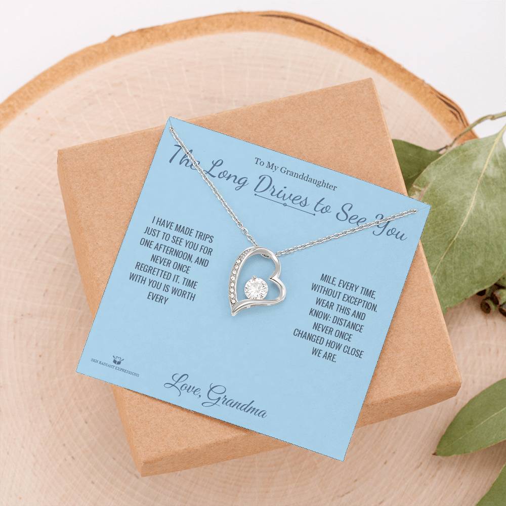 The Long Drives to See You - Forever Love Necklace for Granddaughter