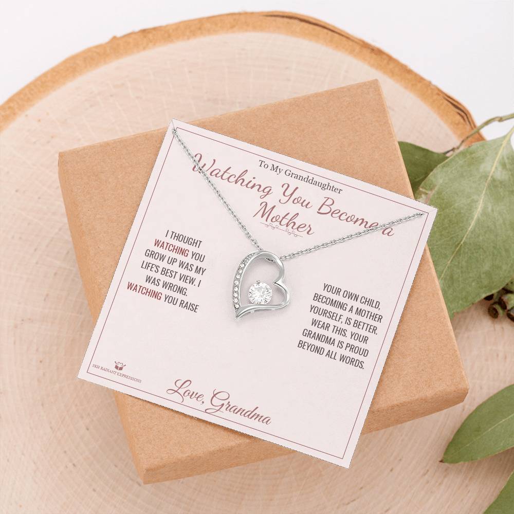 Watching You Become a Mother - Forever Love Necklace for Granddaughter