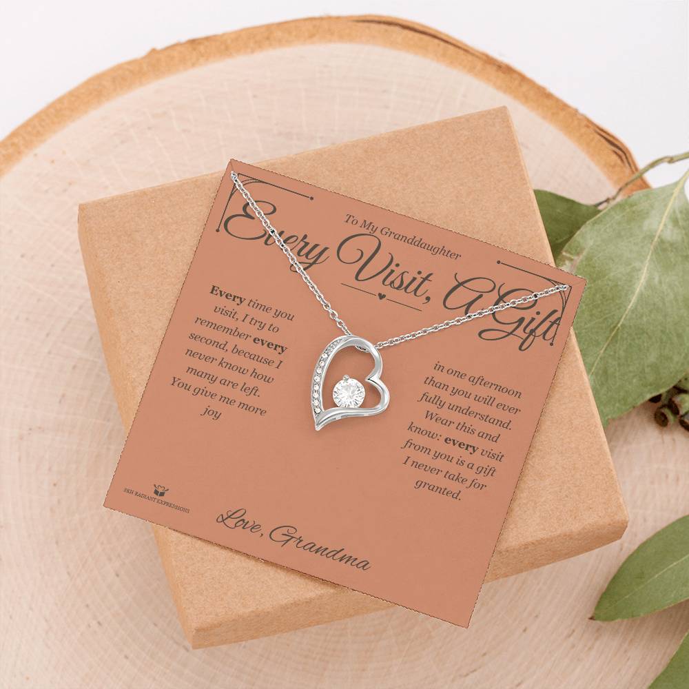 Every Visit, A Gift - Forever Love Necklace for Granddaughter