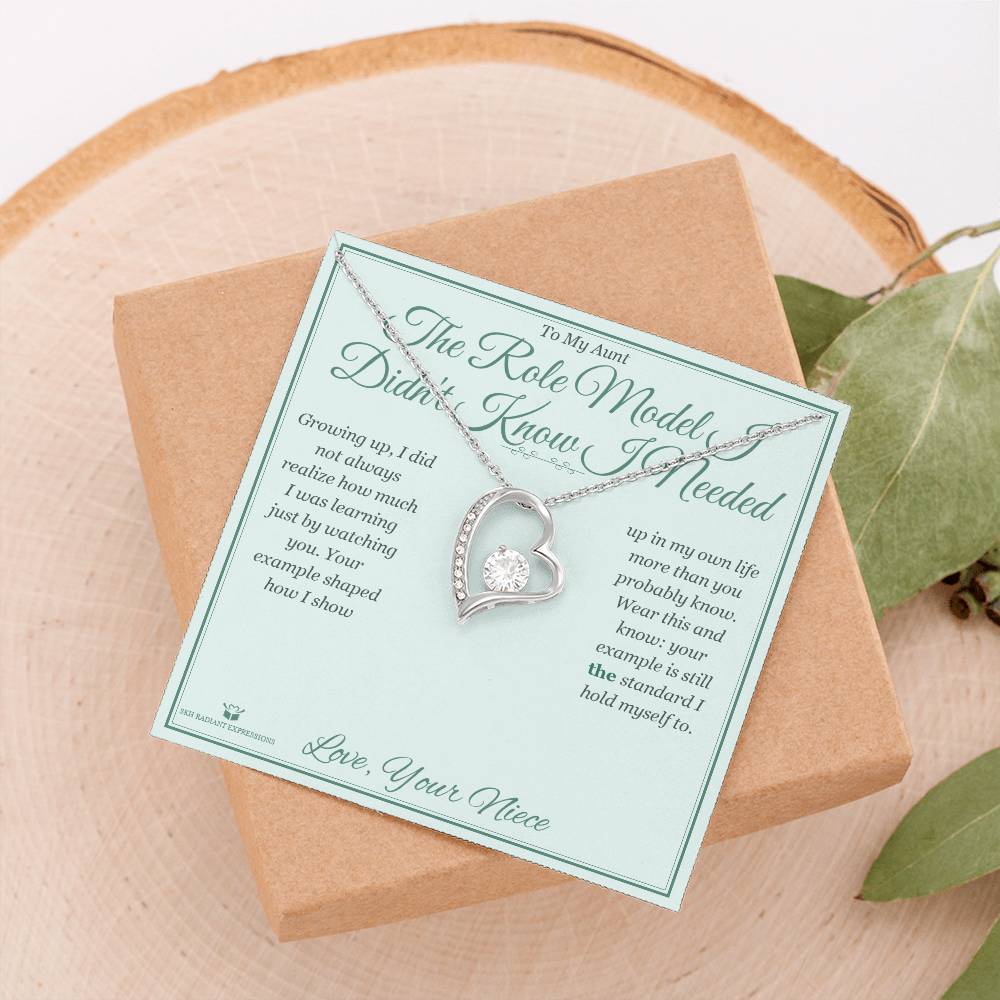 The Role Model I Didn't Know I Needed - Forever Love Necklace for Aunt