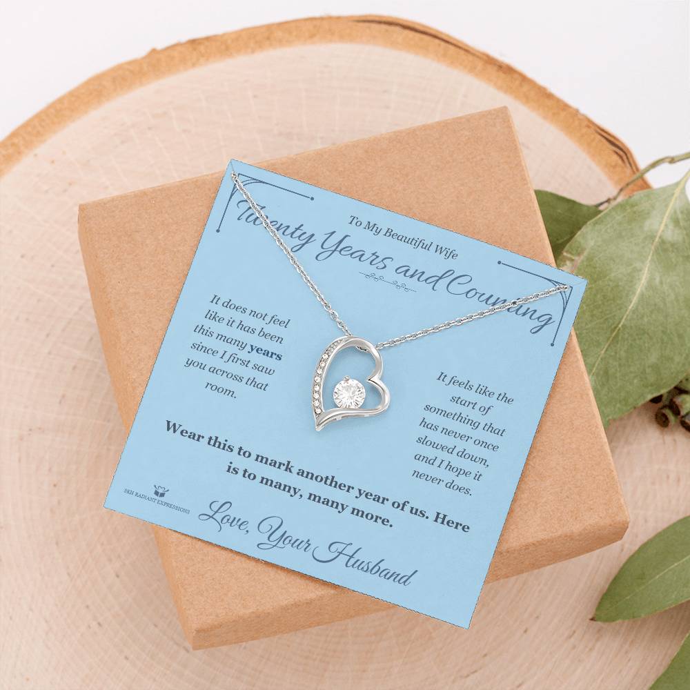 Twenty Years and Counting - Forever Love Necklace for Wife