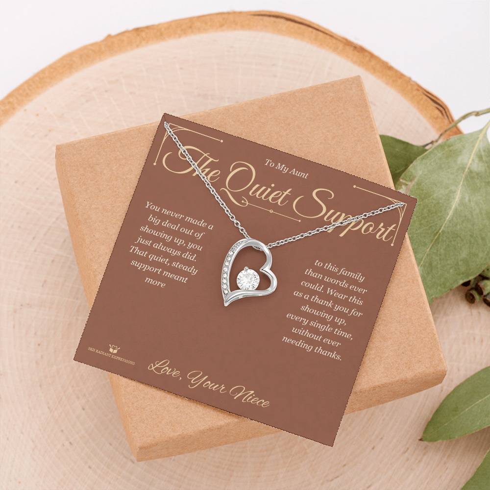 The Quiet Support - Forever Love Necklace for Aunt