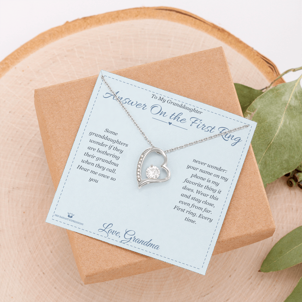 Answer On the First Ring - Forever Love Necklace for Granddaughter