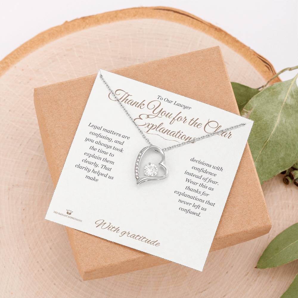 Thank You for the Clear Explanations - Forever Love Necklace for Lawyer