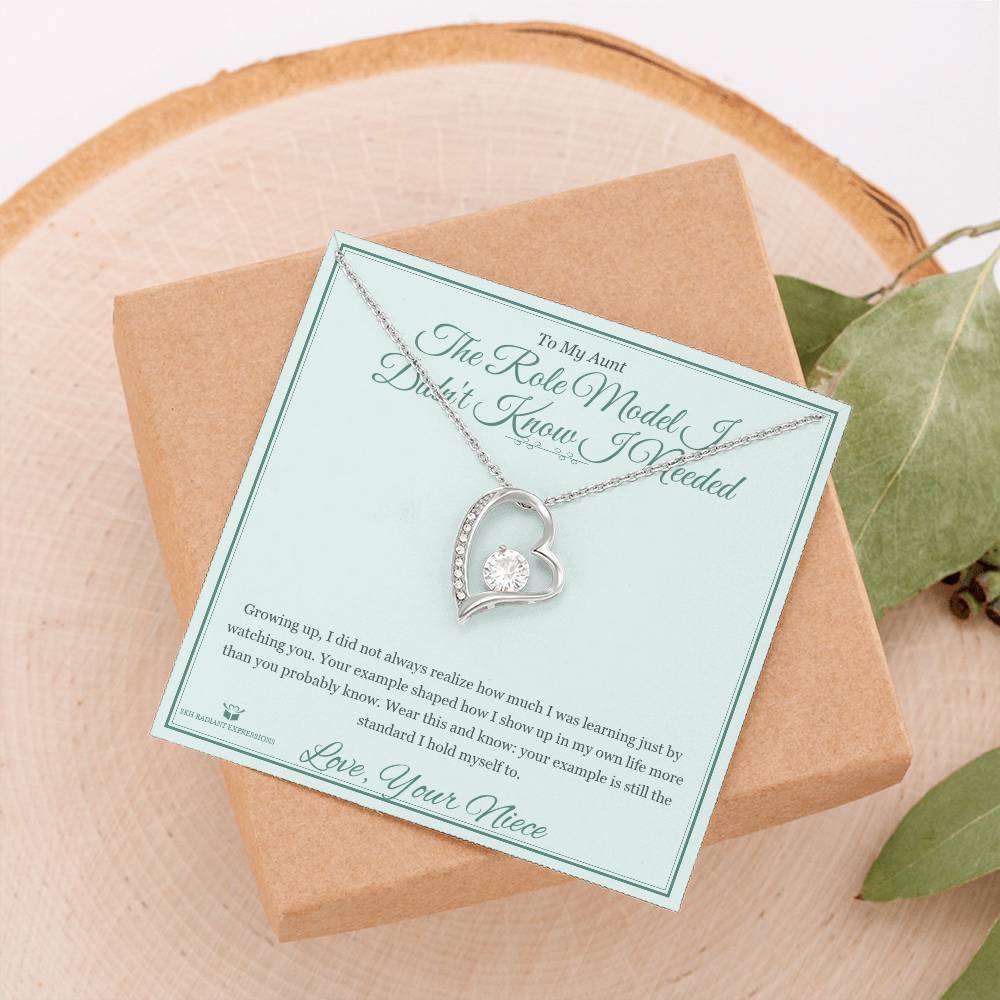 The Role Model I Didn't Know I Needed - Forever Love Necklace for Aunt