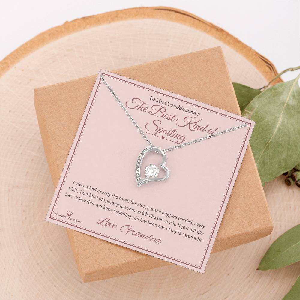 The Best Kind of Spoiling - Forever Love Necklace for Granddaughter