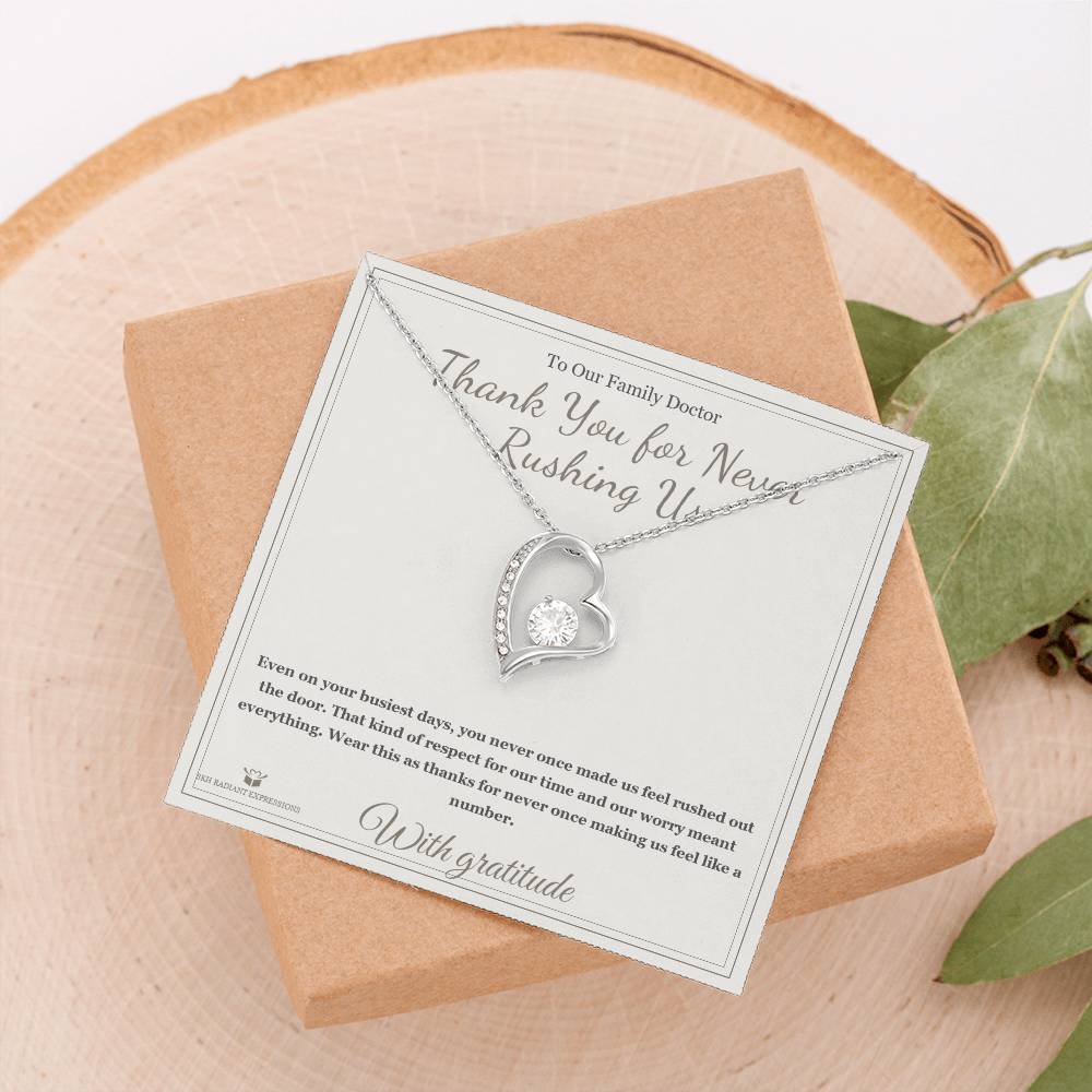 Thank You for Never Rushing Us - Forever Love Necklace for Doctor
