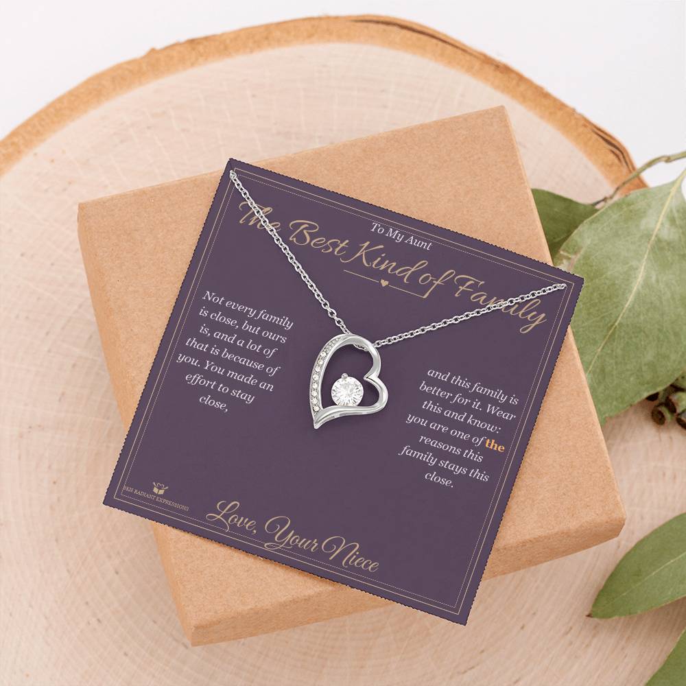 The Best Kind of Family - Forever Love Necklace for Aunt