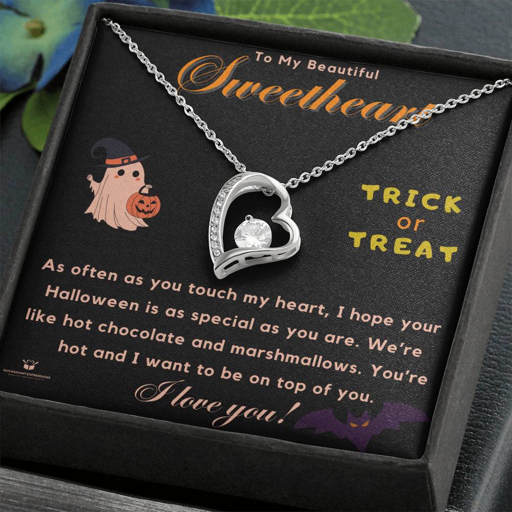 To My Sweetheart - Happy Halloween - Forever Love Necklace