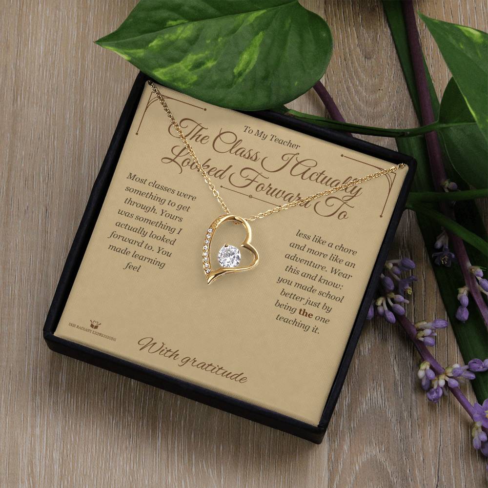 Forever Love Necklace - a keepsake teacher will treasure