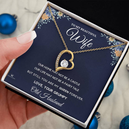 Forever Love Necklace engraved with your own words for wife